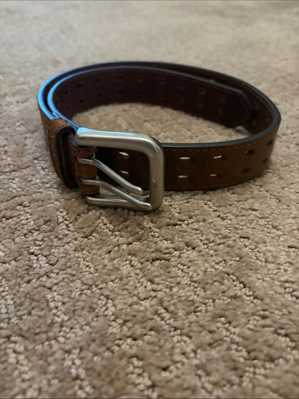 Boys brown leather belt